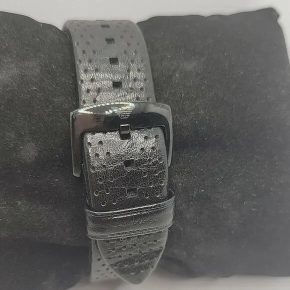 ARMANI AR1737 Men's Black Leather ​Analog Dial Quartz Genuine Wrist Watch BC565